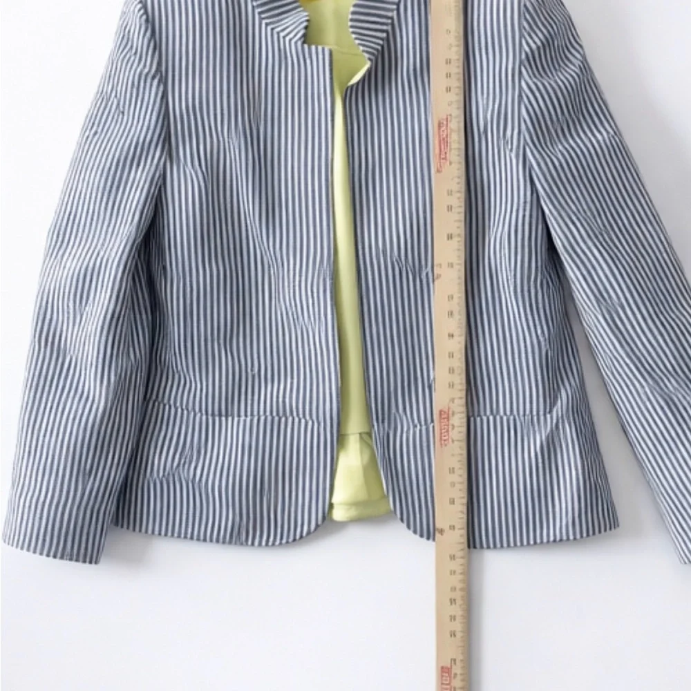 Vintage‎ Flores & Flores Seersucker Blazer + Satin Tank Set Green XS/S USA